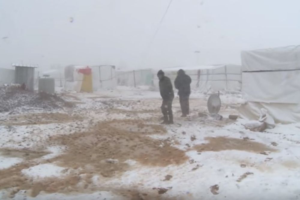 VLADIMIR ZALEDIO LIBAN: Snežna oluja donela haos hiljadama izbeglica