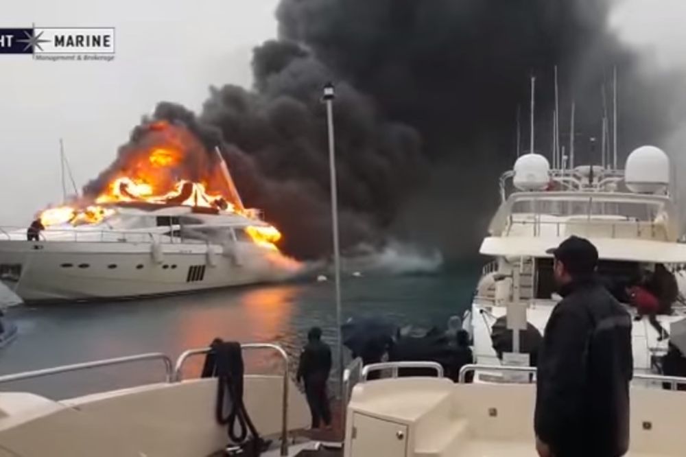 (VIDEO) POŽAR NA JAHTI RUSKOG OLIGARHA: Luksuzni brod biznismena izgoreo u turskoj marini!
