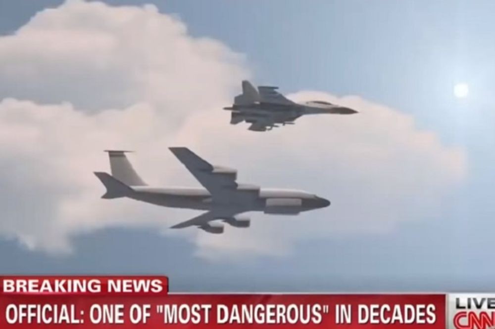 (VIDEO) BLISKI SUSRET NAD CRNIM MOREM: Ruski suhoj presreo američki izviđački avion