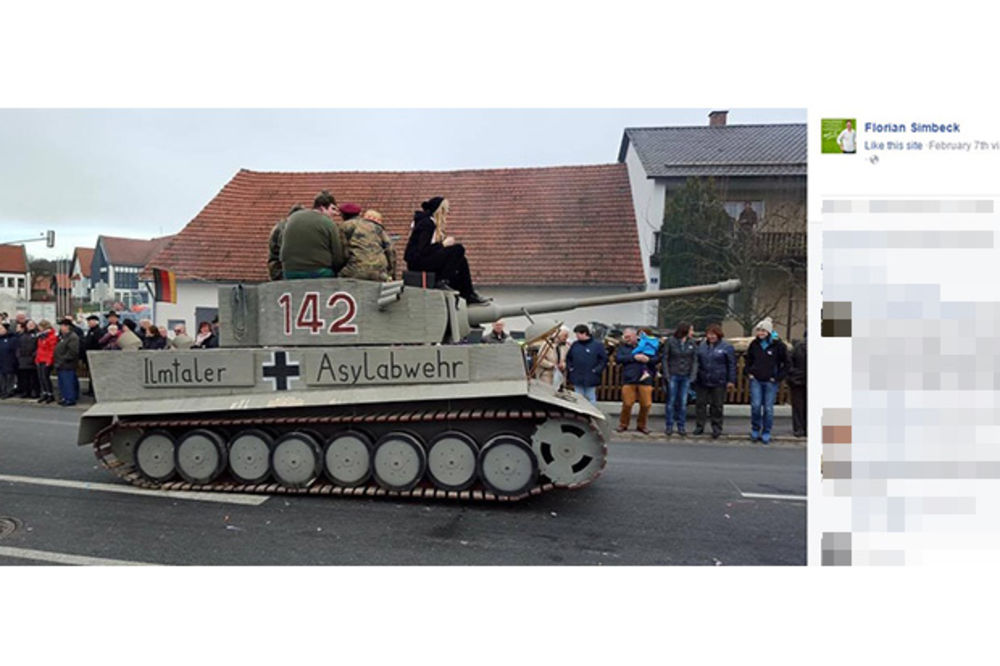 SKANDAL U BAVARSKOJ: Vozili se na nacističkom tenku sa natpisom Zaštita od azilanata