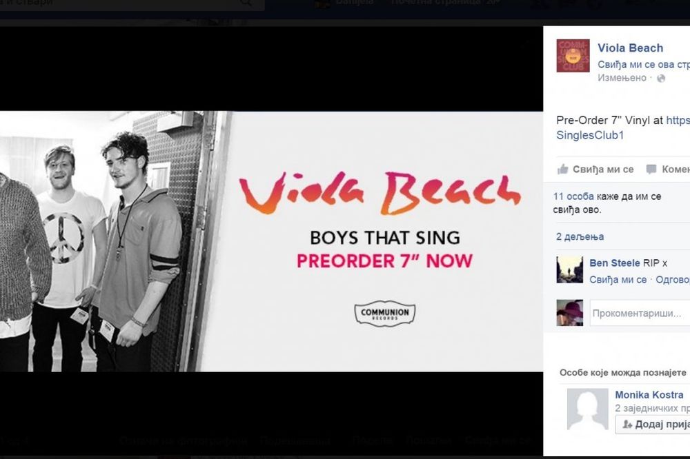 TRAGEDIJA U ŠVEDSKOJ: Poginuli svi članovi mladog britanskog benda Vioal Beach
