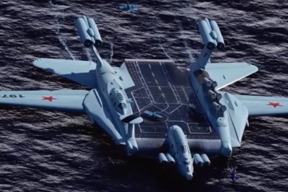 SMRT SA MORA: Ruski ekranoplan, zastrašujuće oružje iz Hladnog rata koje lebdi nad morem!