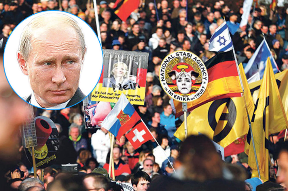 PROTESTI U DREZDENU: Nemci žele da im Putin bude predsednik!