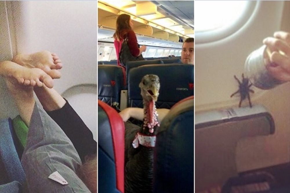 (FOTO) KAD SU SAPUTNICI BEZOBZIRNI: Ovo su najveće neprijatnosti koje možete doživeti u avionu
