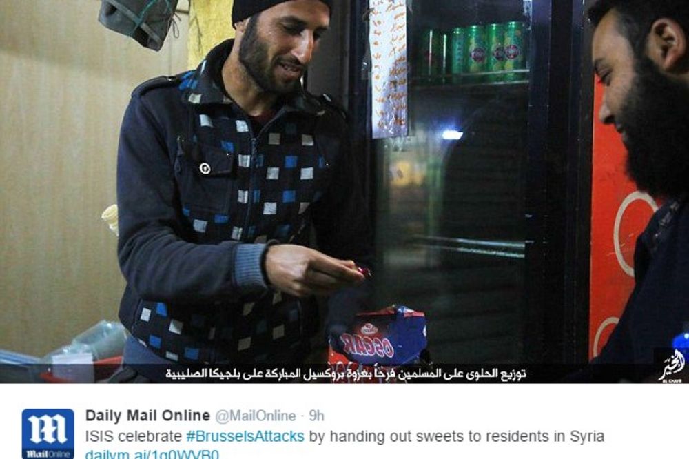 DŽIHADISTI PROSLAVILI NAPAD U BRISELU: Delili bombone po sirijskim ulicama