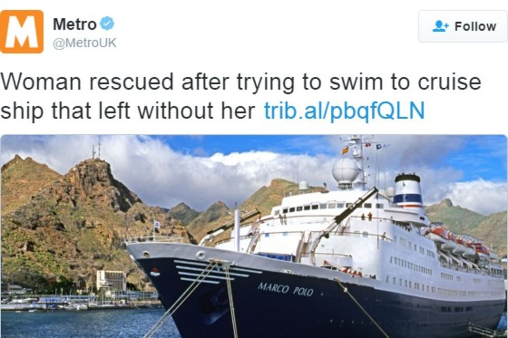 IZGUBILA SUPRUGA NA AERODROMU: Ugledala brod i skočila za njim u Atlantski okean