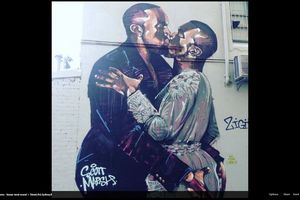 (FOTO) KRALJ SUJETE: Kanje Vest platio 100.000 dolara umetniku da ukloni grafit