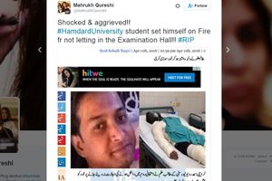 HOROR U PAKISTANU: Student se živ zapalio jer je zakasnio na ispit!