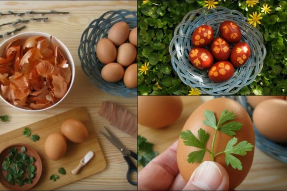 (VIDEO) Ovako su naše bake farbale jaja: Dobra, stara i proverena dekoracija travčicama i lukovinom!
