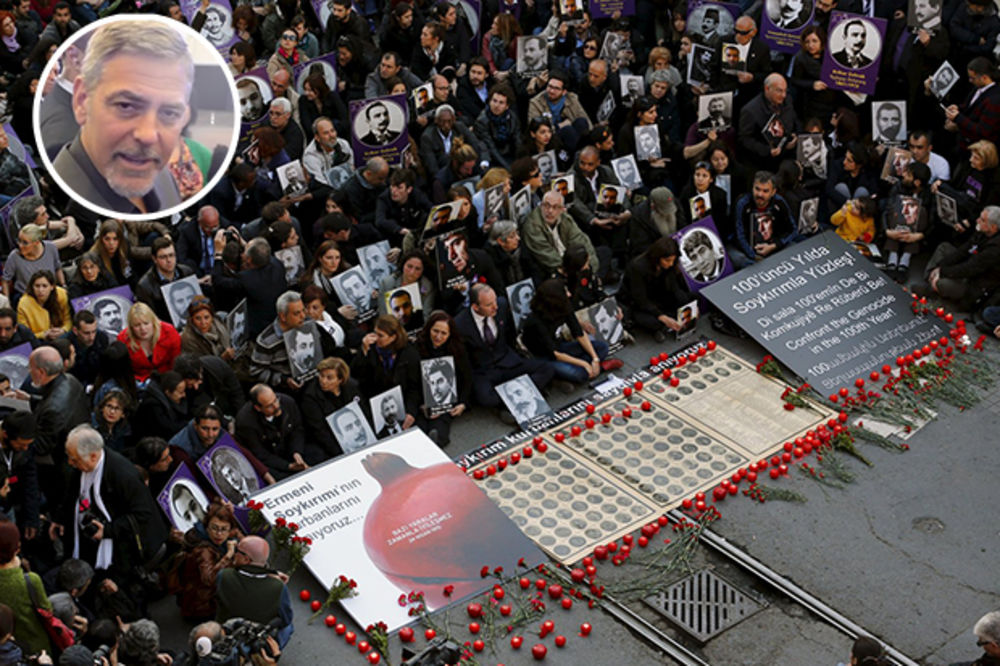 (VIDEO) KOMEMORACIJA U JEREVANU: Džordž Kluni predvodio marš za žrtve turskog genocida nad Jermenima