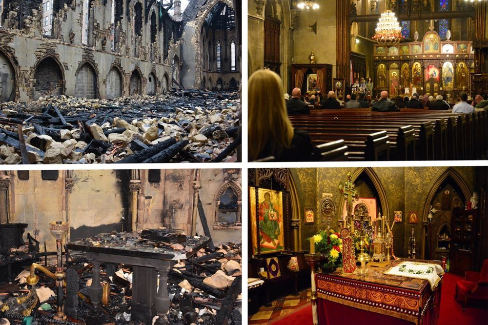 PRVE FOTOGRAFIJE IZNUTRA: Potresni prizori urušene srpske svetinje u Njujorku