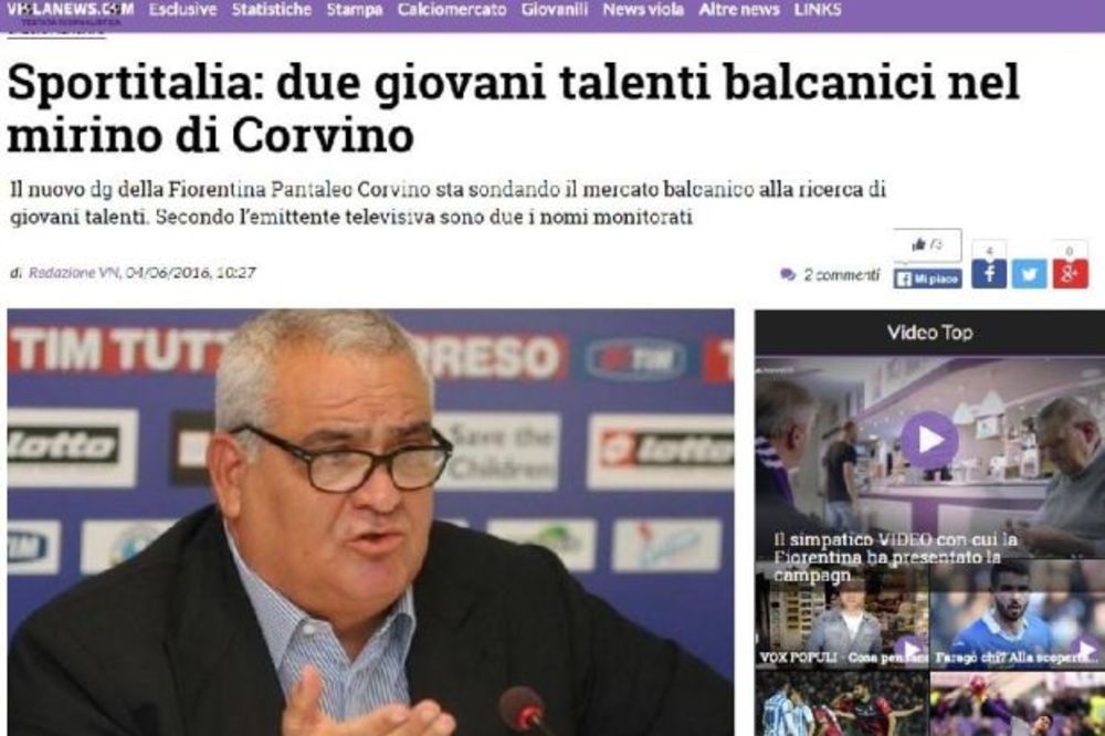ITALIJANI ODVODE RISTIĆA: Fiorentina želi biser OFK Beograda