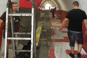 (FOTO) PREKREČEN ČUVENI TUNEL ISPOD SEVERNE TRIBINE: Nastavljeno renoviranje stadiona Rajko Mitić