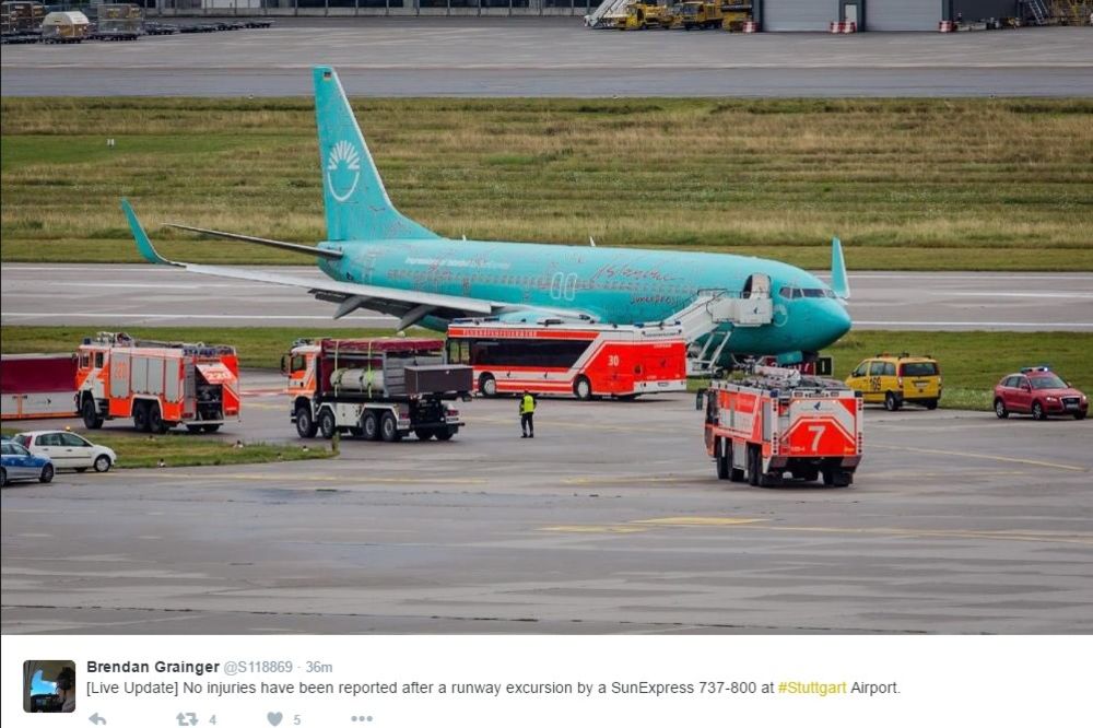 HAOS NA AERODROMU U ŠTUTGARTU: Avion skliznuo sa piste, blokiran avio-saobraćaj