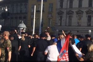 (VIDEO) U ZAGREBU NAPADNUTI PROTIVNICI OLUJE: Policija ih jedva spasla linča, ima povređenih!