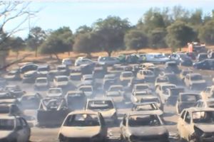 (VIDEO) POŽAR NA FESTIVALU: Za nekoliko sati  izgorelo 422 automobila, jedva se izborili sa stihijom
