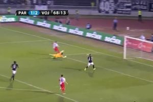 (VIDEO) SREĆA ZA PARTIZAN: Pogledajte kako je napadač Vojvodine promašio prazan gol