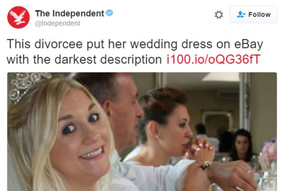 (FOTO) KAKVA OSVETA: Prodaje venčanicu za neverovatnu cifru kako bi pokrila troškove razvoda