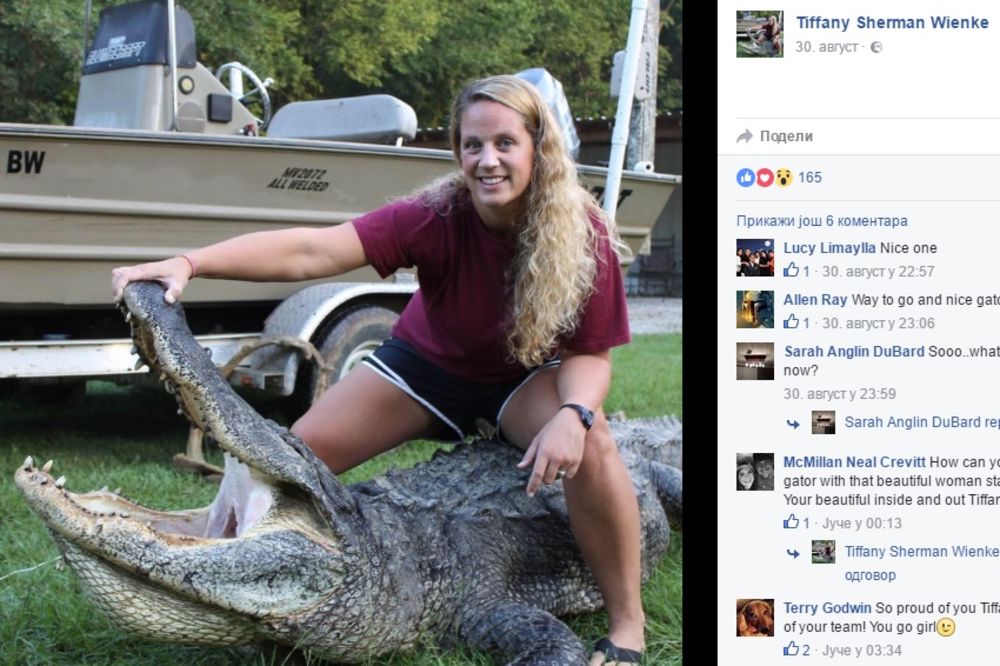 PODVIG: Žena ulovila aligatora od 4,2 metra i 310 kilograma