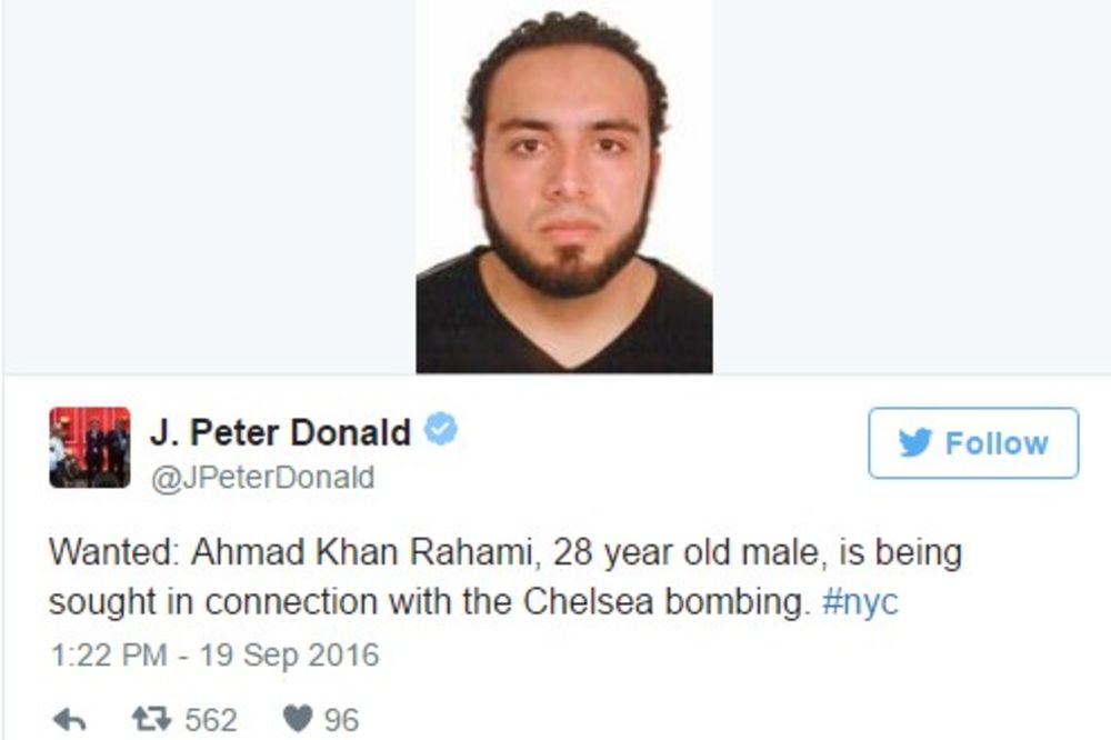 (VIDEO) LOV NA BOMBAŠA IZ NJUJORKA: Ahmad Kan Rahami je deo terorističke ćelije