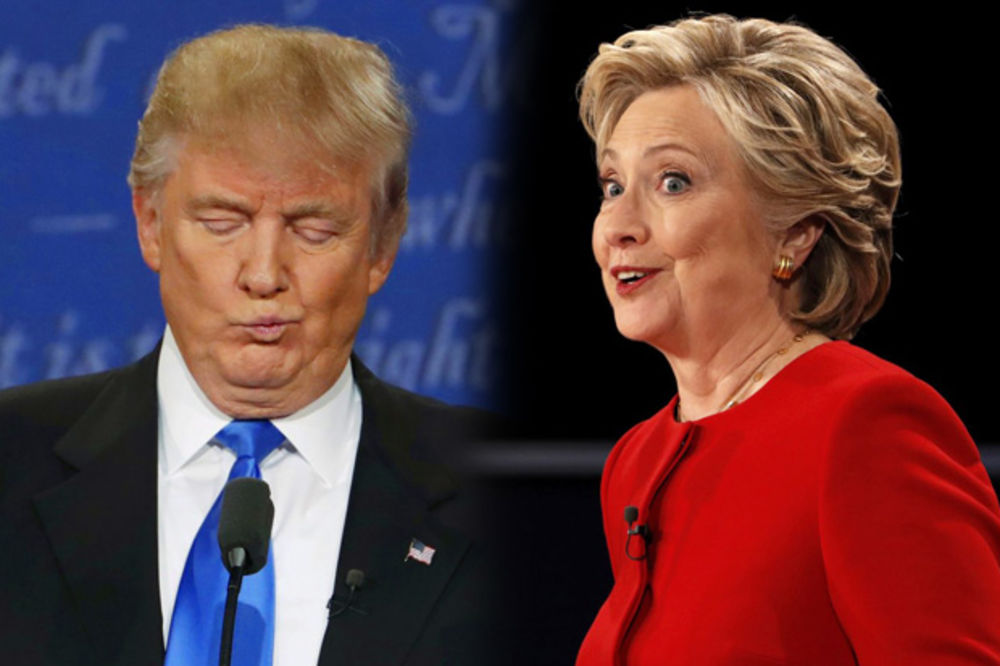(FOTO) OVOME SE AMERIKA SMEJALA: Urnebesne face Trampa i Hilari u prvoj debati