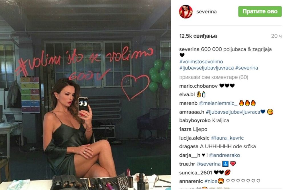 ZNA KAKO DA SE ZAHVALI: Severina golišavom fotkom proslavila 600.000 PRATIOCA na Instagramu!