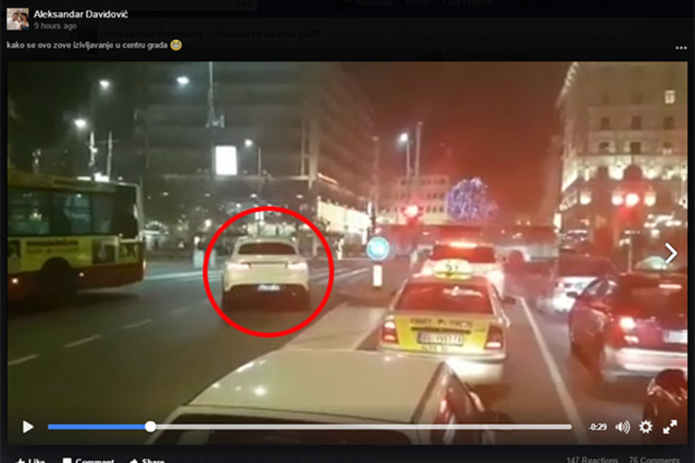 VOZIO SUPROTNOM TRAKOM PA PRAVO PO GASU: Otkriven vozač mercedesa koji je divljao po centru Beograda