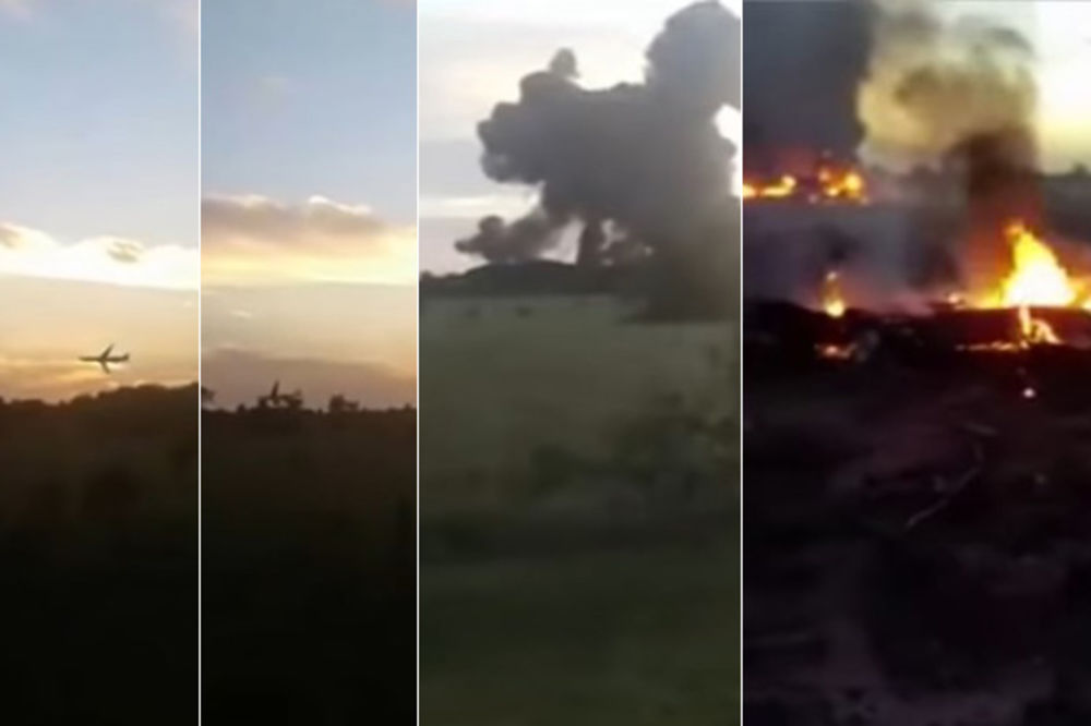 (VIDEO) PETORO POGINULO: Avion probio ogradu, jedva poleteo i odmah se srušio i eksplodirao!