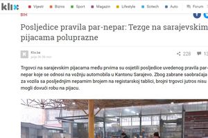 PRAVILA PAR-NEPAR OBILA IM SE O GLAVU: Tezge na pijacama u Sarajevu zvrje poluprazne
