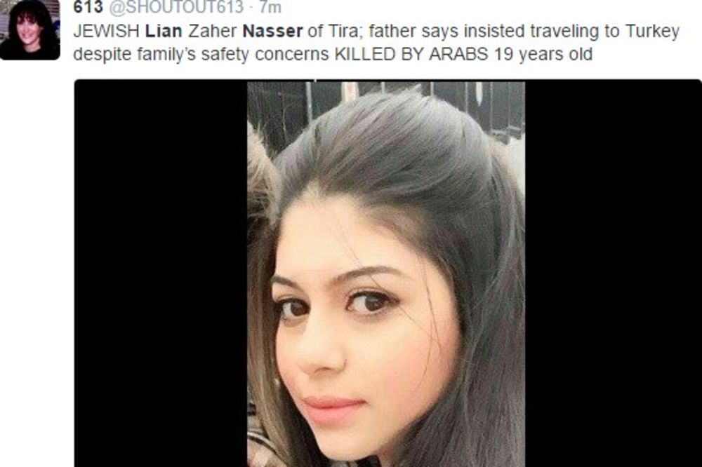 TERORISTIČKI NAPAD U ISTANBULU: Izraelka Lijan Naser (19) prva identifikovana žrtva masakra