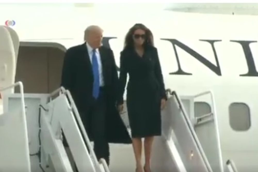 (VIDEO) TRAMP STIGAO U VAŠINGTON: Novi američki predsednik prenoćiće sa suprugom u hotelu!