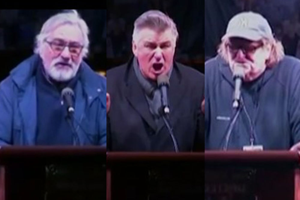 (VIDEO) HOLIVUDSKE ZVEZDE NA PROTESTU ZBOG TRAMPA: De Niro, Boldvin i Šer u prvim redovima