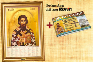 DANAS SAMO U KURIRU: Poster ikona i dodatak Sveti Sava na poklon