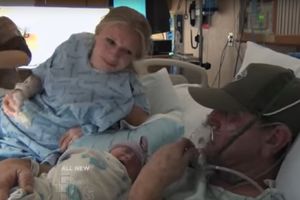 (VIDEO) TRENUTAK KOJI ĆE VAM SLOMITI SRCE: Beba rođena ranije da bi je otac koji umire mogao držati