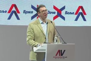 KURIR TV PREDIZBORNI MITING SNS Vučić: Srbiji je potreban kontinuitet i stabilnost