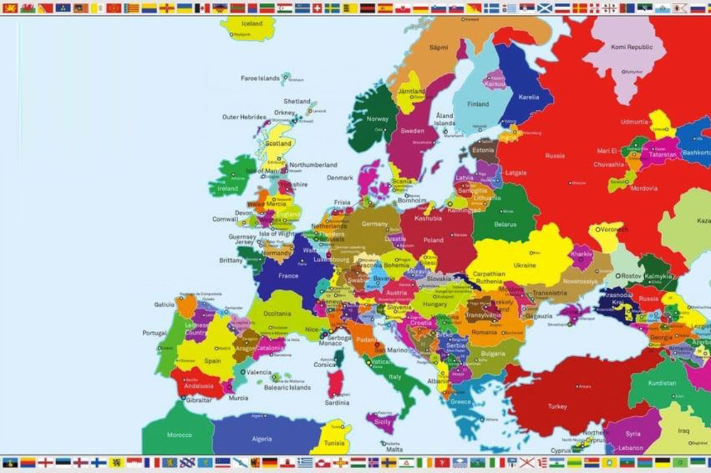 PAČVORK ZEMLJICA, ČUKA I GUDURA: Ovako bi Evropa izgledala kad bi svi separatisti dobili svoje