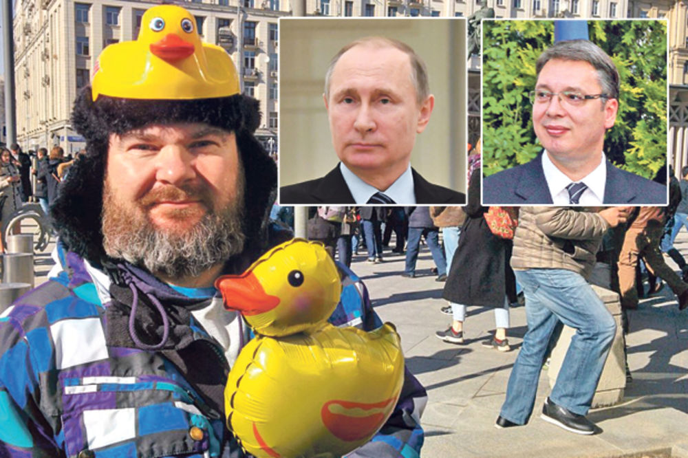 VUČIĆ O PROTESTIMA U MOSKVI: Žutom patkom hoće da sruše i Putina i mene, ali mala je to patkica...