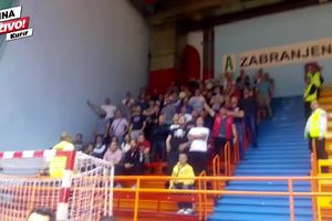 (KURIR TV) DELIJE U ZAGREBU: Pogledajte kako navijači Zvezde nadjačavaju pristalice Cedevite