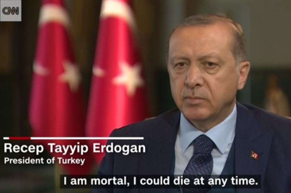 (VIDEO) ERDOGAN ZA CNN: Ne zavodim diktaturu, mogu da umrem u bilo kom trenutku!
