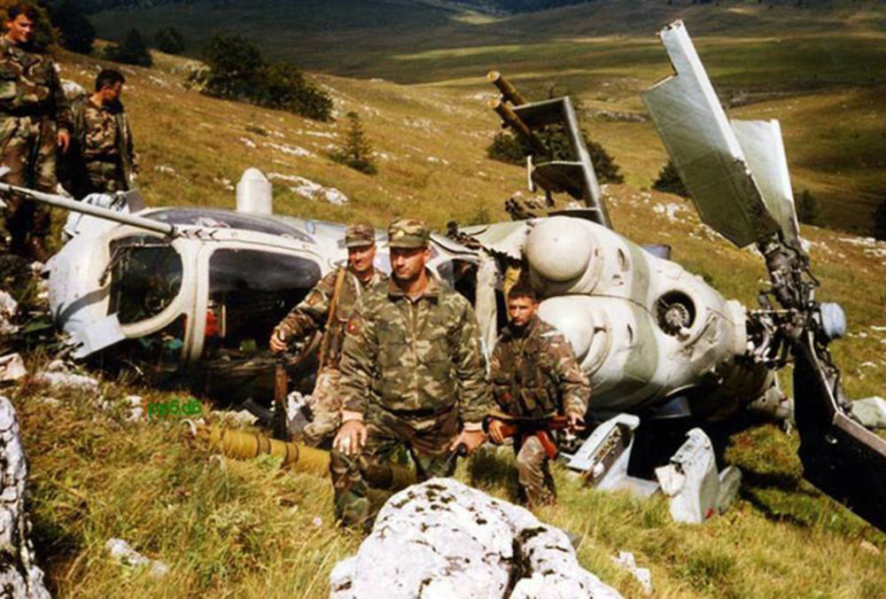 Helikopter, MI-24, H-309, Obaranje Bosna