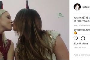(VIDEO) SNIMALE SE DOK SE LJUBE U USTA: Katarina Živković i Milica Todorović ZAPALILE Instagram!