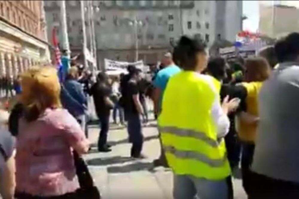 (VIDEO) PROTEST MALIH LJUDI U ZAGREBU: "Majku im j... lopovsku, ostajemo do krvi ako treba"