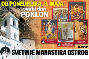 SAMO U KURIRU: Od ponedeljka svaki dan poklon ikona iz čuvenog manastira Ostrog