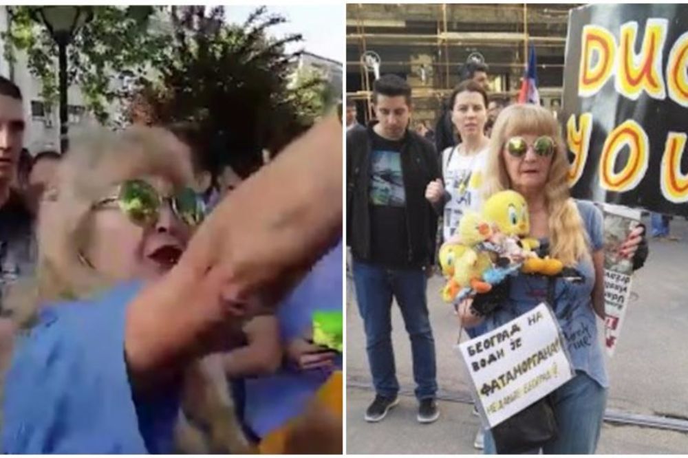 (VIDEO) BILA JE OMILJENI LIK NA PROTESTIMA. A onda je pokazala SVOJE PRAVO LICE!