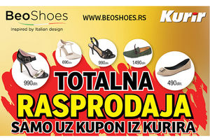 NE PROPUSTITE PRILIKU: Samo uz kupon iz Kurira još danas možete da kupite obuću već od 490 dinara!