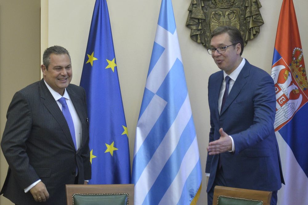 Vučić i Kamenos razgovarali o vojnoj saradnji Srbije i Grčke