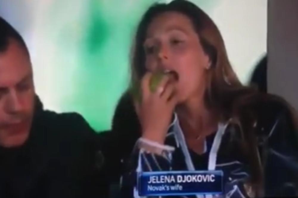 (VIDEO) SAMO DA NEŠTO PREZALOGAJI: Dok Novak igra tenis, trudna Jelena jede na tribinama