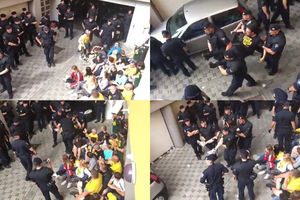 HAOS NA DELOŽACIJI U ZAGREBU: Policajci rukama odnosili ljude iz živog zida, poslaniku pretili da će mu iščupati testise!