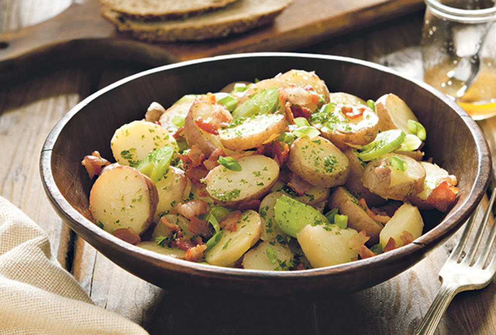 krompir-salata s mladim lukom, recept