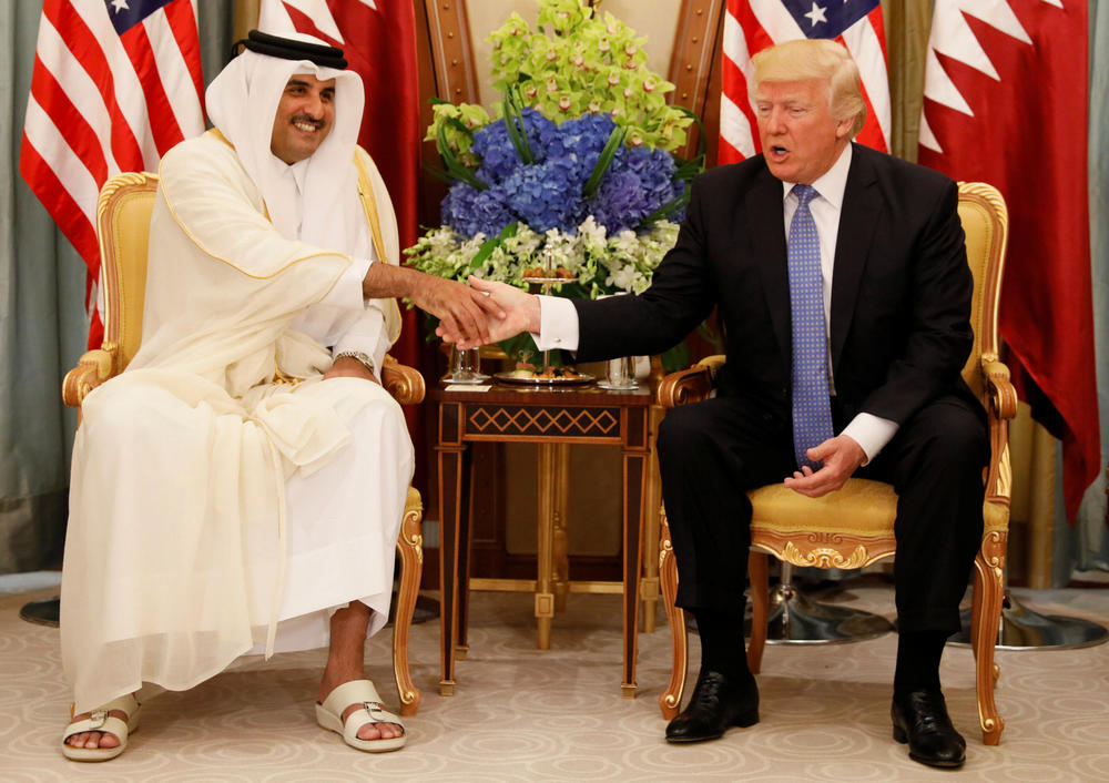 Donald Tramp, Katarski emir, Katar, Šeik Tamim bin Hamad el Tani, 21.05.2017.